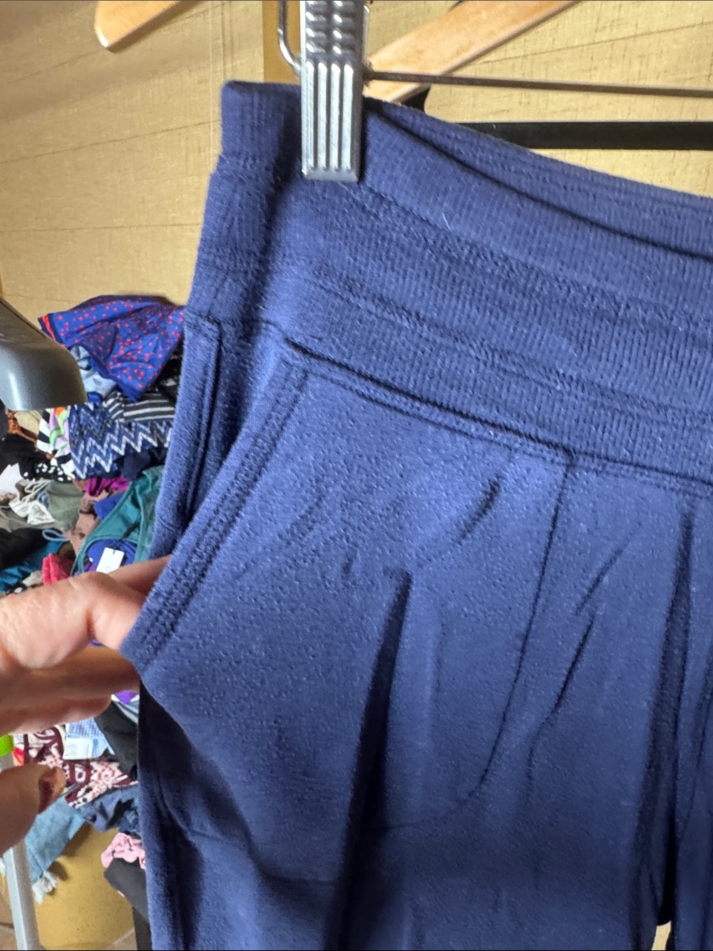 Athleta Coaster Luxe High Rise Jogger Pants Navy Blue MP Medium Petite - Picture 5 of 10